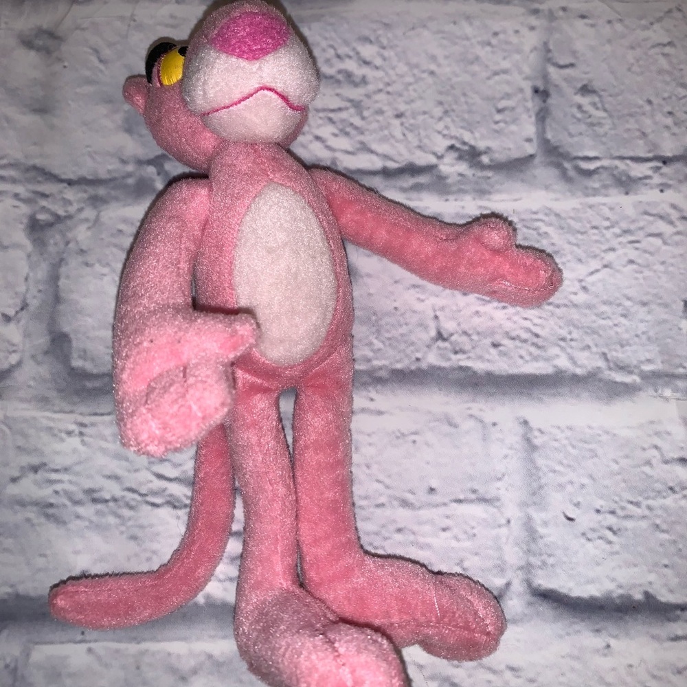 Plush pink panther cat plush toy figure